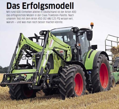 Claas Arion 450 specificaties